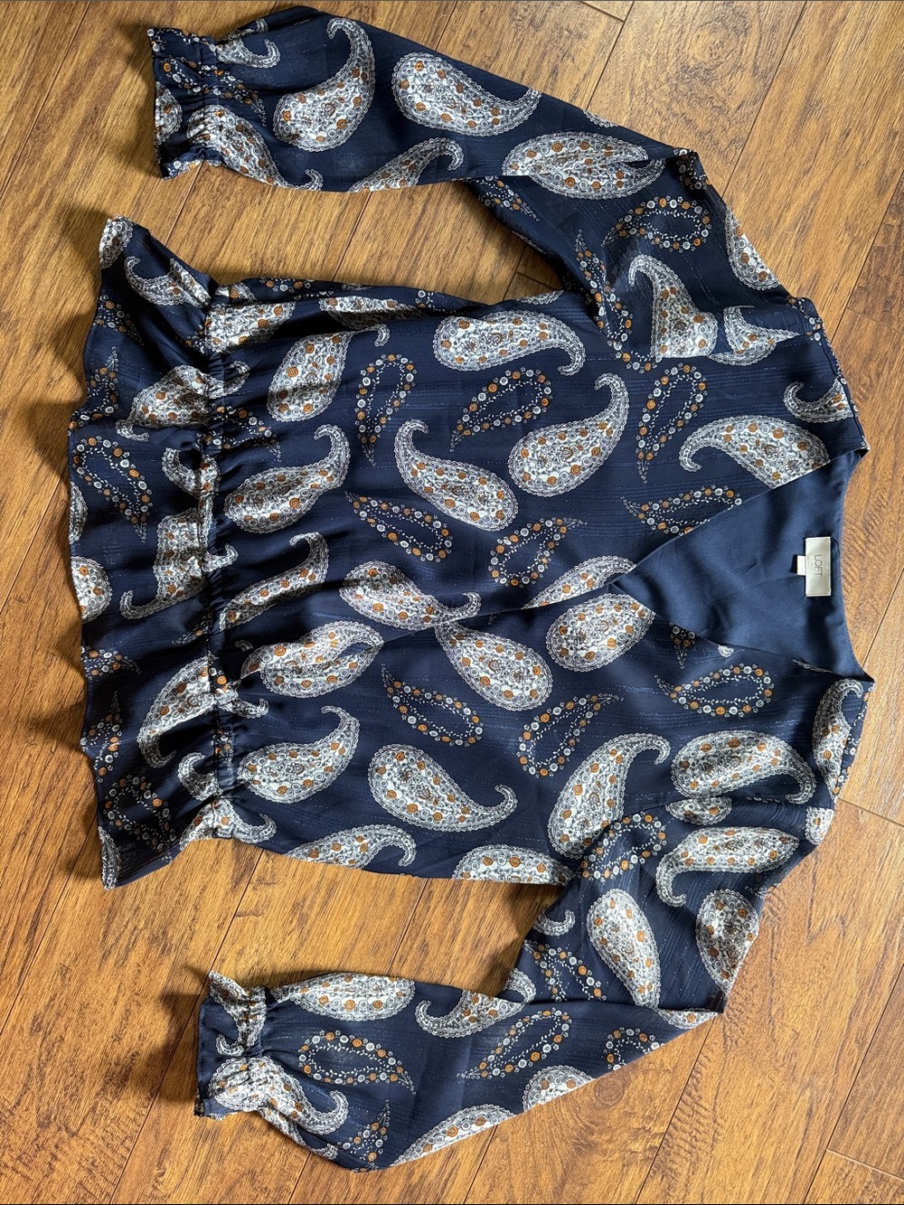 Loft outlet  Paisley Peplum Blouse - Medium